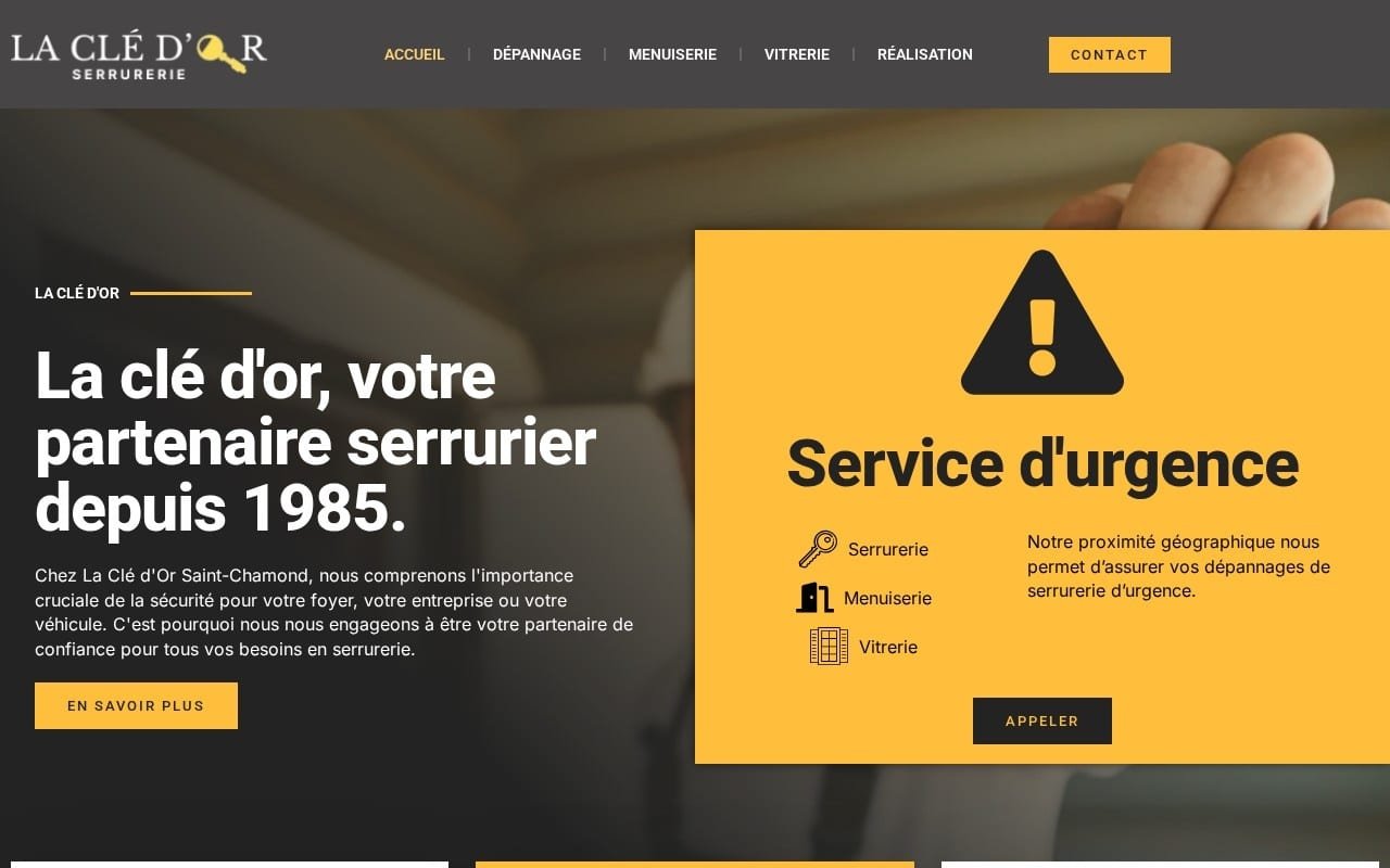 Site web La Clef d'Or — réalisation FollowDev